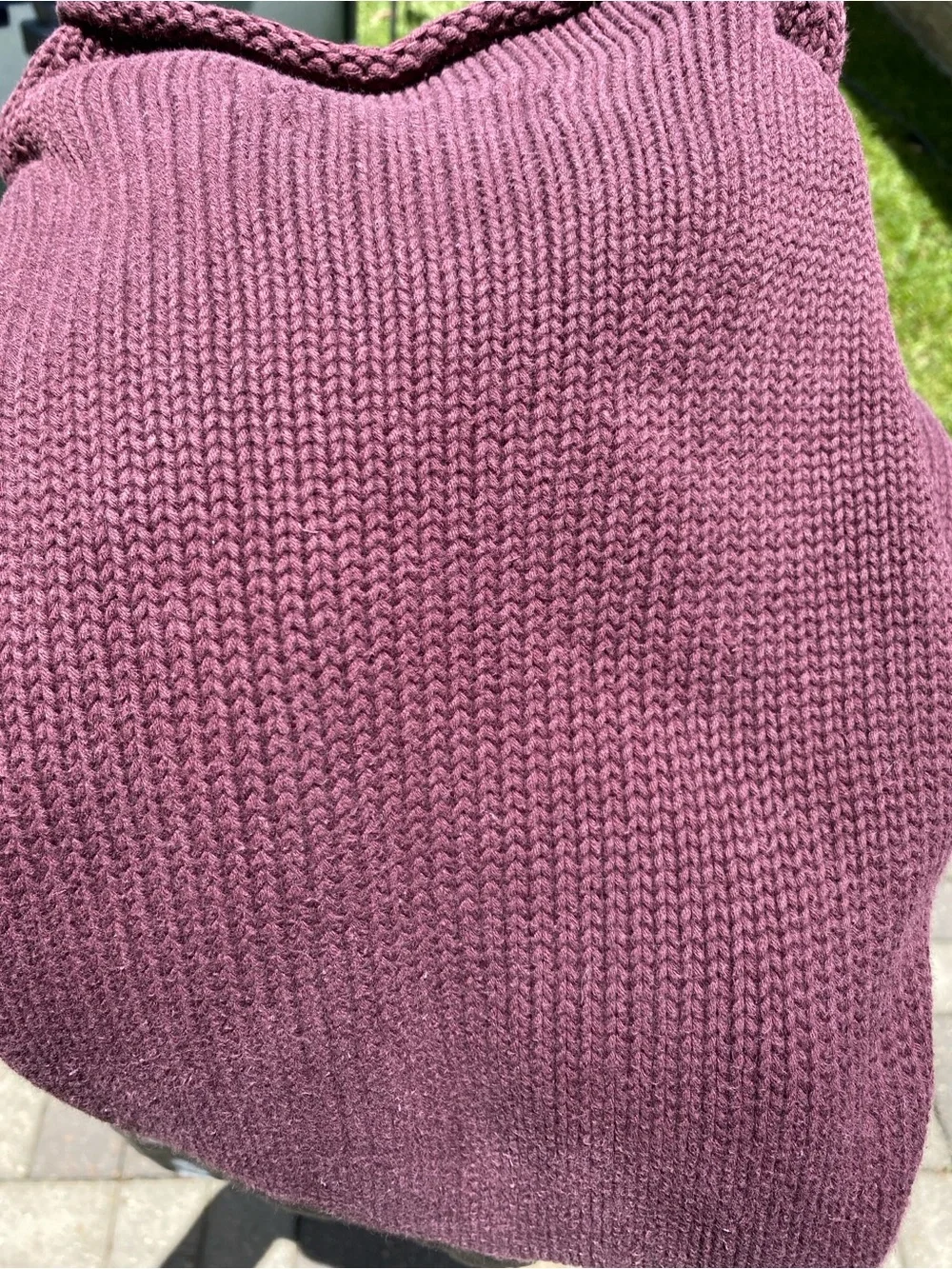 J. Crew XLT raisin burgundy vintage cotton rollneck sweater